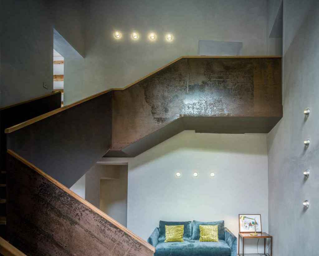 Villa CP corten steel staircase luxury farm house